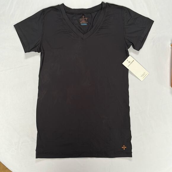 tommie copper Tops - Tommie Copper Womens Vitality T Shirt Short Sleeve V Neck Large Black DIRTY